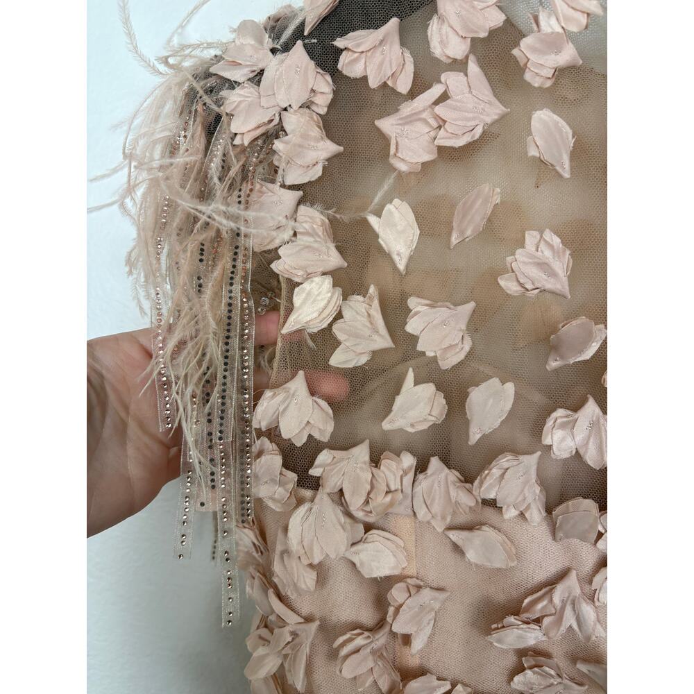 NWT Gemy Maalouf Avant Garde Floral Applique Structure Hoop Skirt Mini Dress 6 - Picture 5 of 9